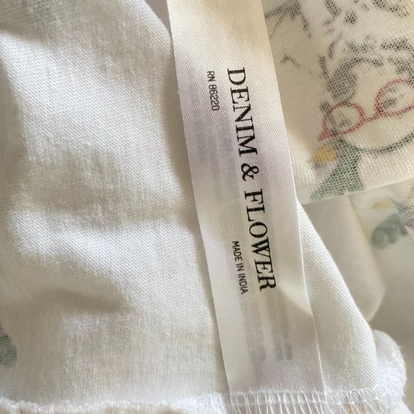 Denim and Flower Unisex Christmas Pup Long Sleeve T-shirt Hoody Size XL "EUC" - Picture 9 of 11